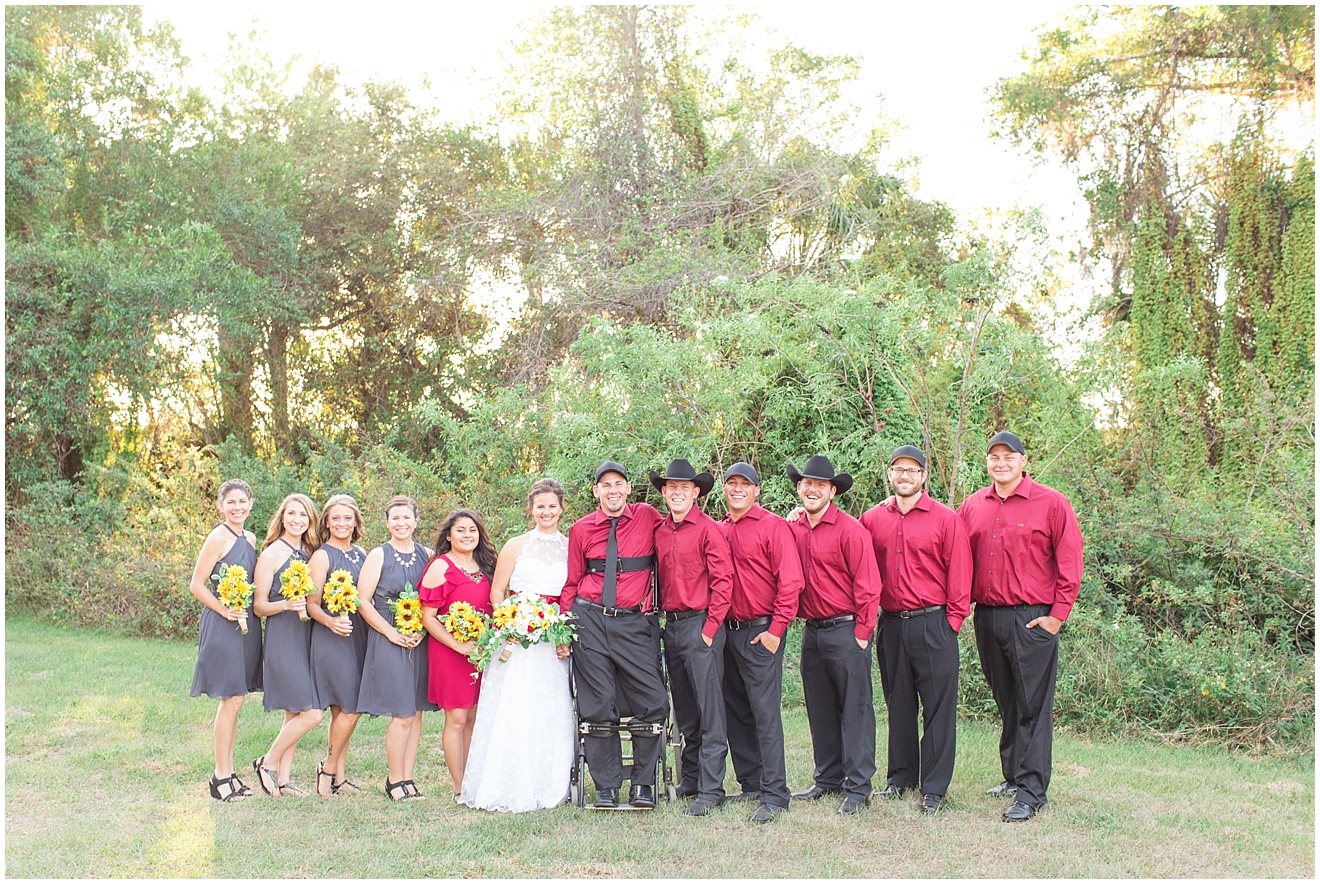 red-gray-wedding-with-sunflowers