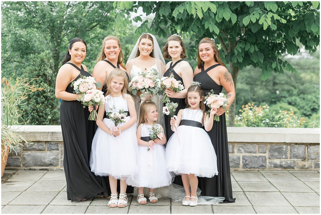 bridesmaids-blacksburg-va-garden-wedding